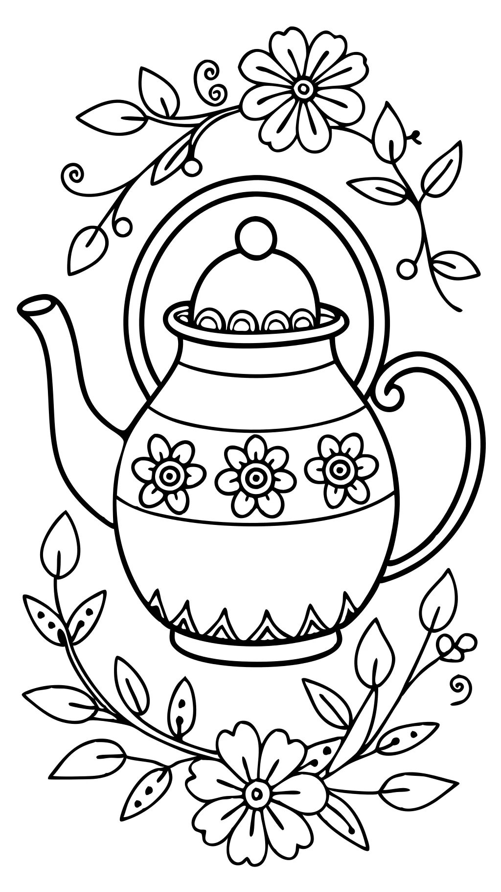 teapot coloring pages